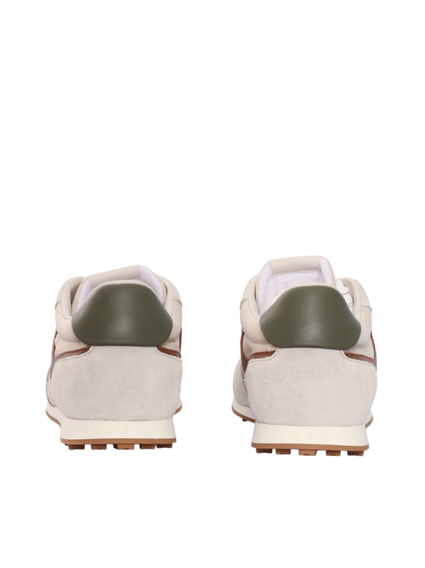 Hogan H699 Smooth Suede Logo Sneakers