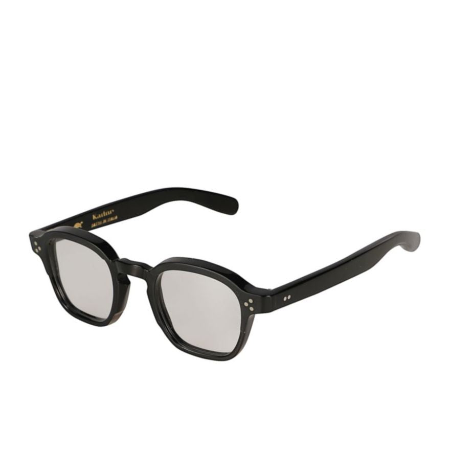 Kador Jack Bold Thick Black Frame Sunglasses With Silver Accents