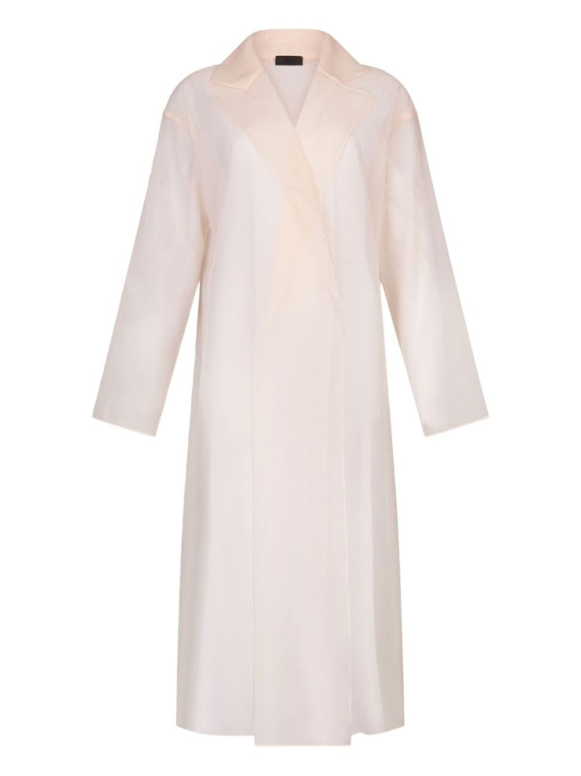 Liu Jo Lightweight Beige Long Coat With Classic Lapel