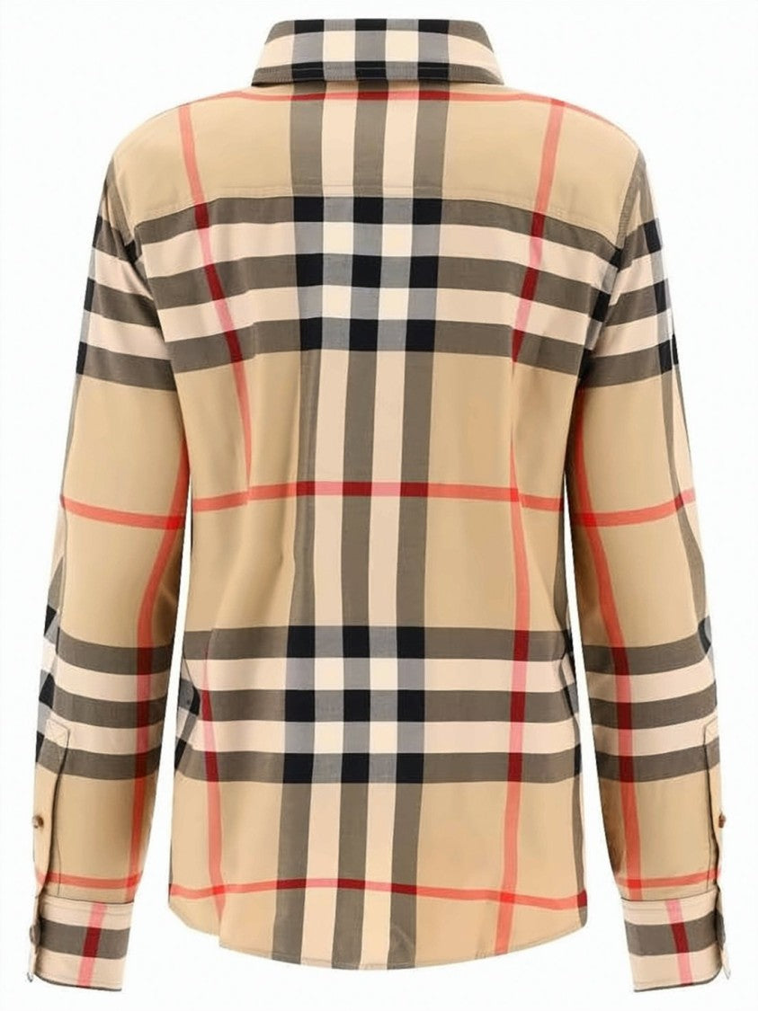 Burberry Classic Check Pattern Shirt With Button-Down Front