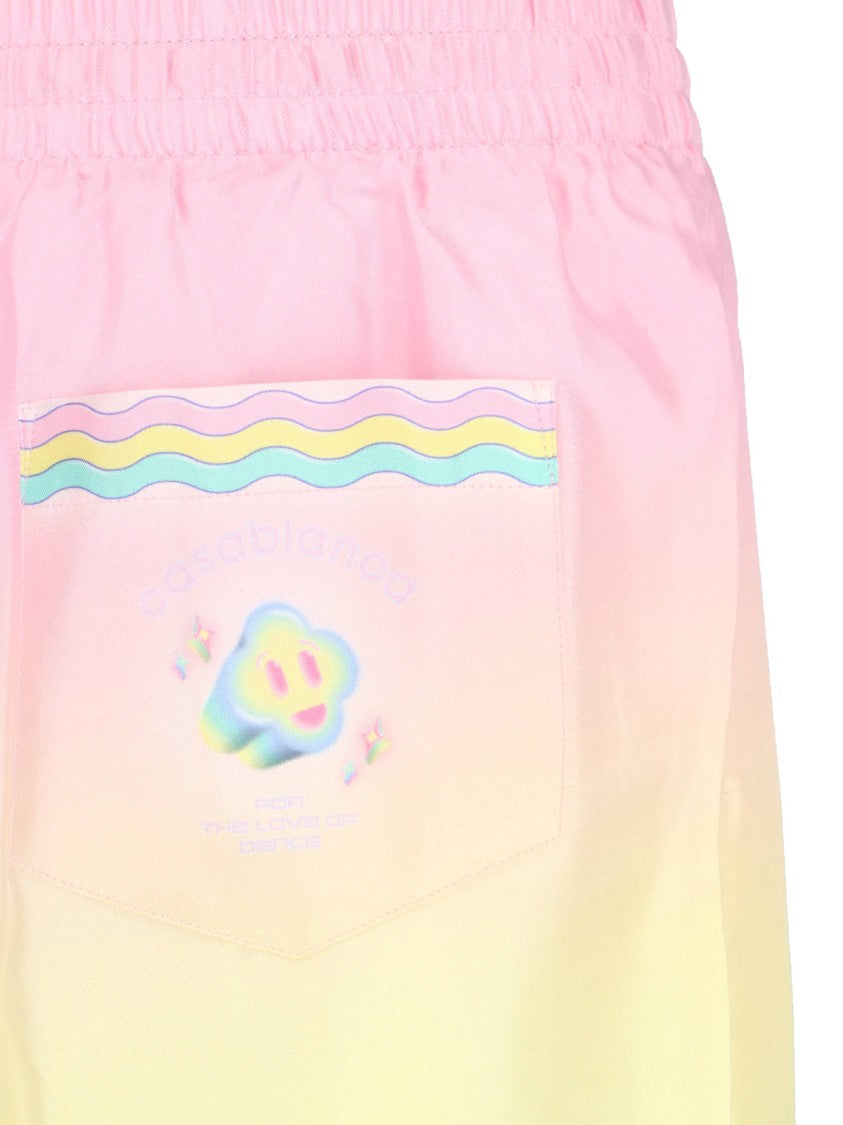Casablanca Multicolor For The Love Of Dance Silk Shorts