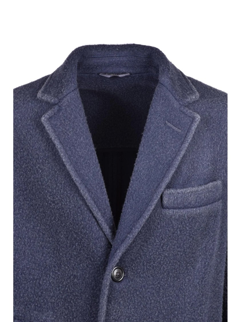 Circolo 1901 Blue Casentino Virgin Wool-Blend Coat