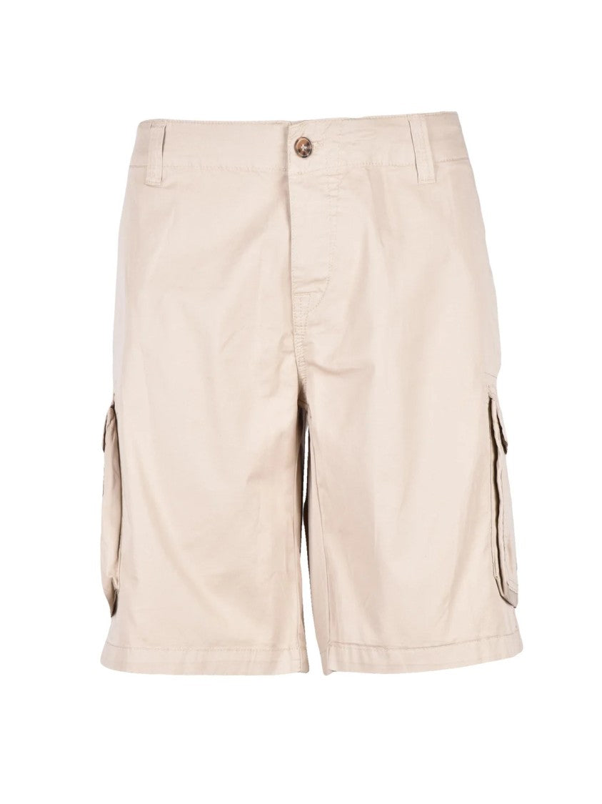 Mc2 Saint Barth Beige Regular-Fit Stretch Cotton Bermuda Shorts