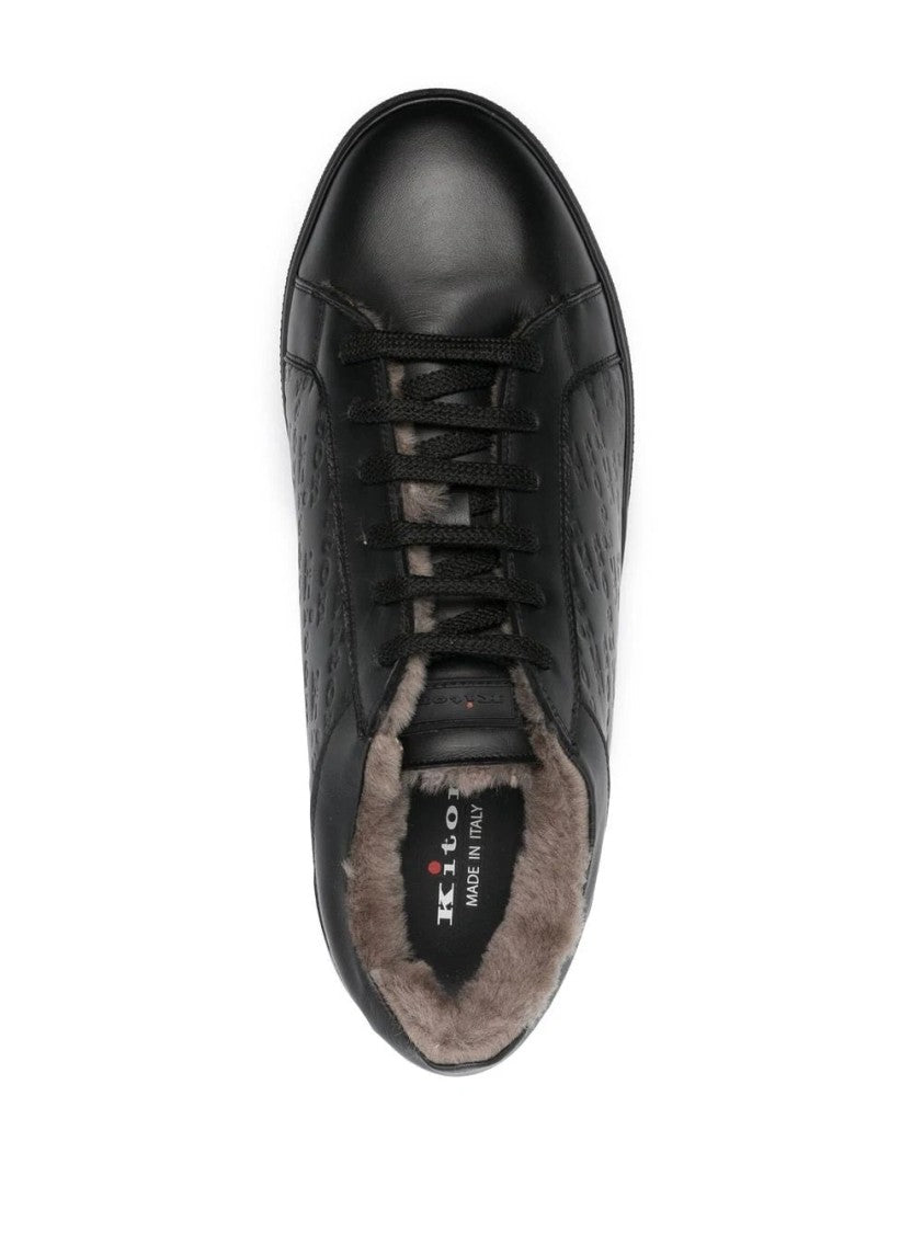 Kiton Lace-Up Formal Shoes With Embossed Detailing And Textured Sole