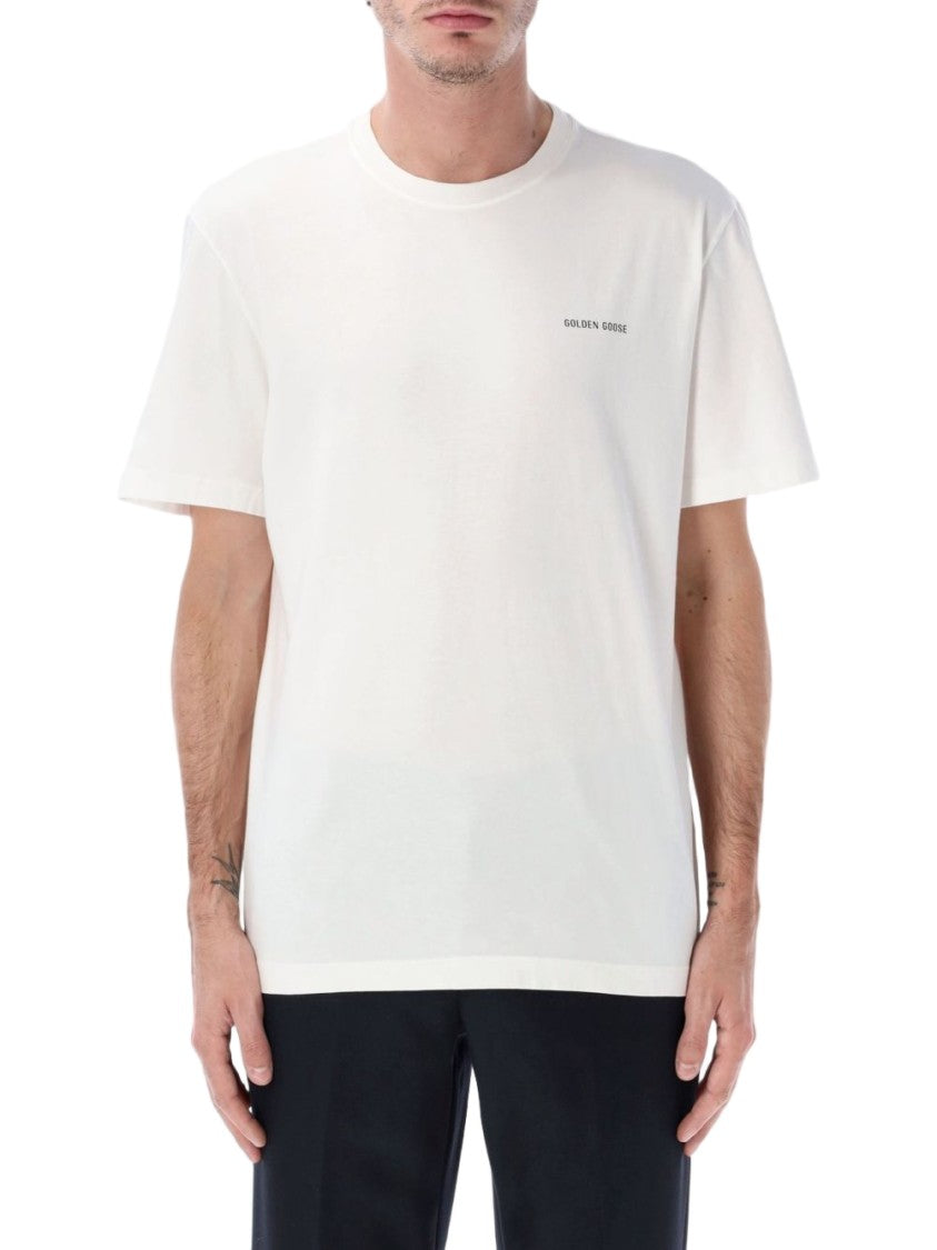 Golden Goose Classic White Cotton T-Shirt With Subtle Logo