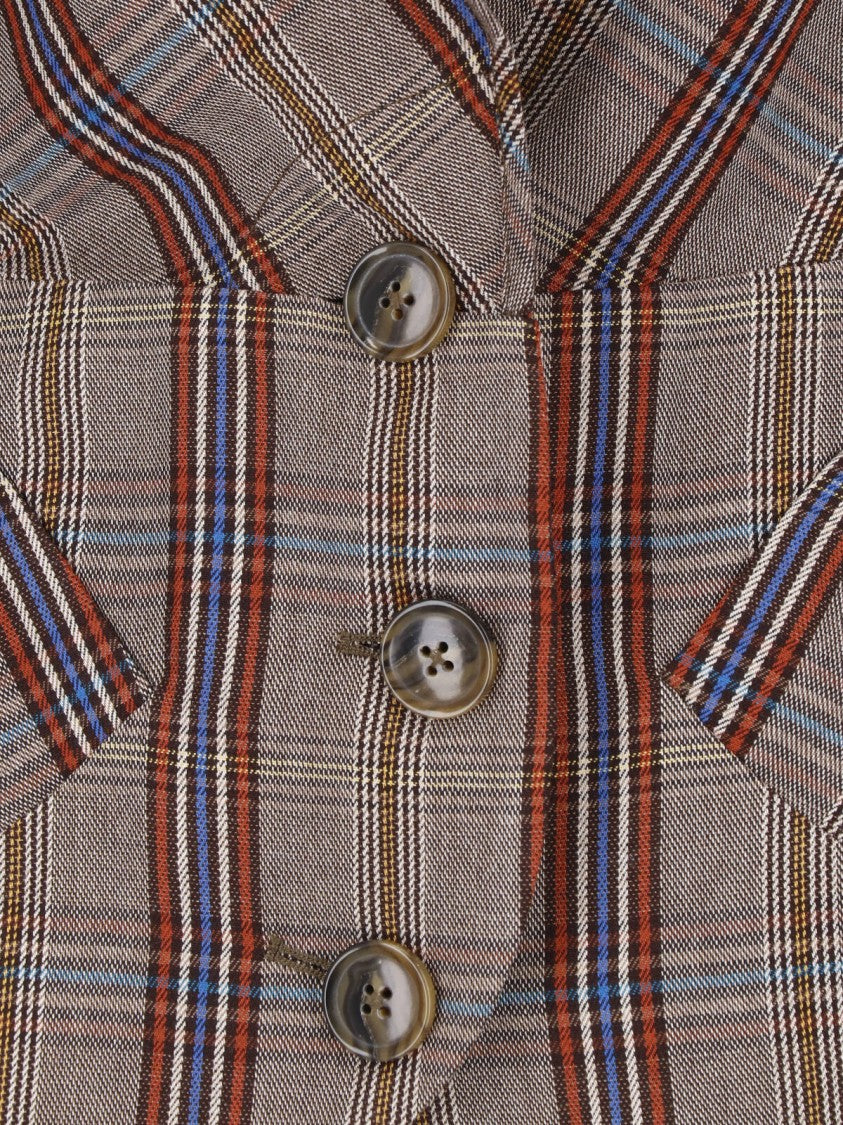 Vivienne Westwood Appetizer Multicolor Check Single-Breasted Viscose Jacket