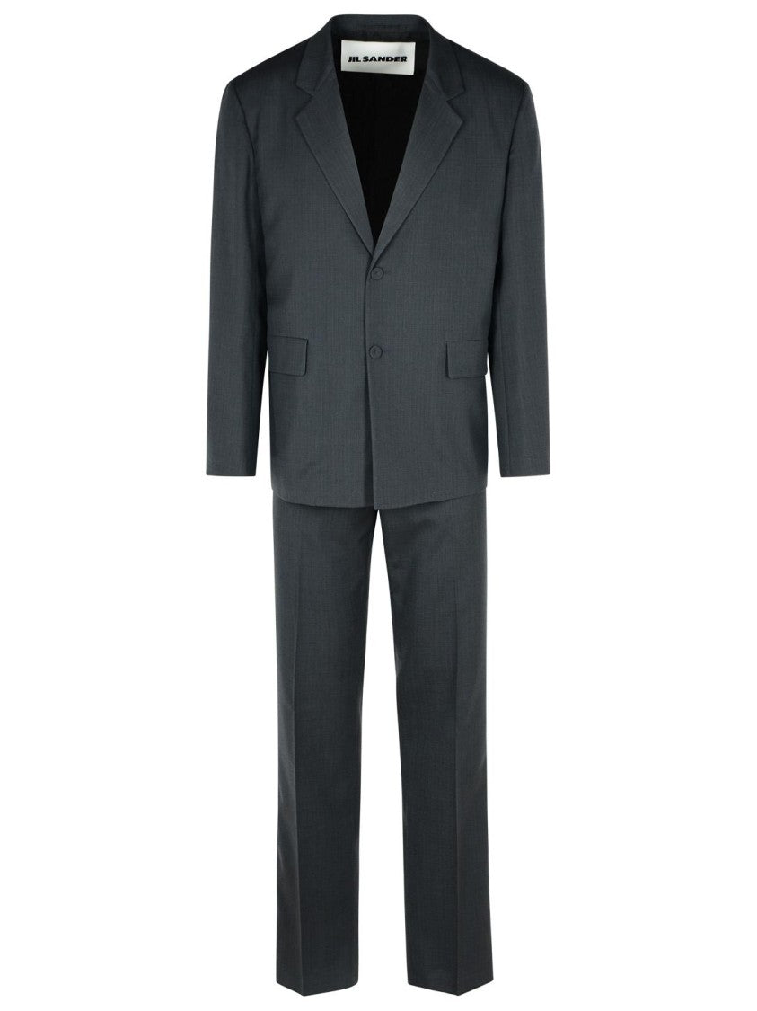 Jil Sander Grey Wool Suit