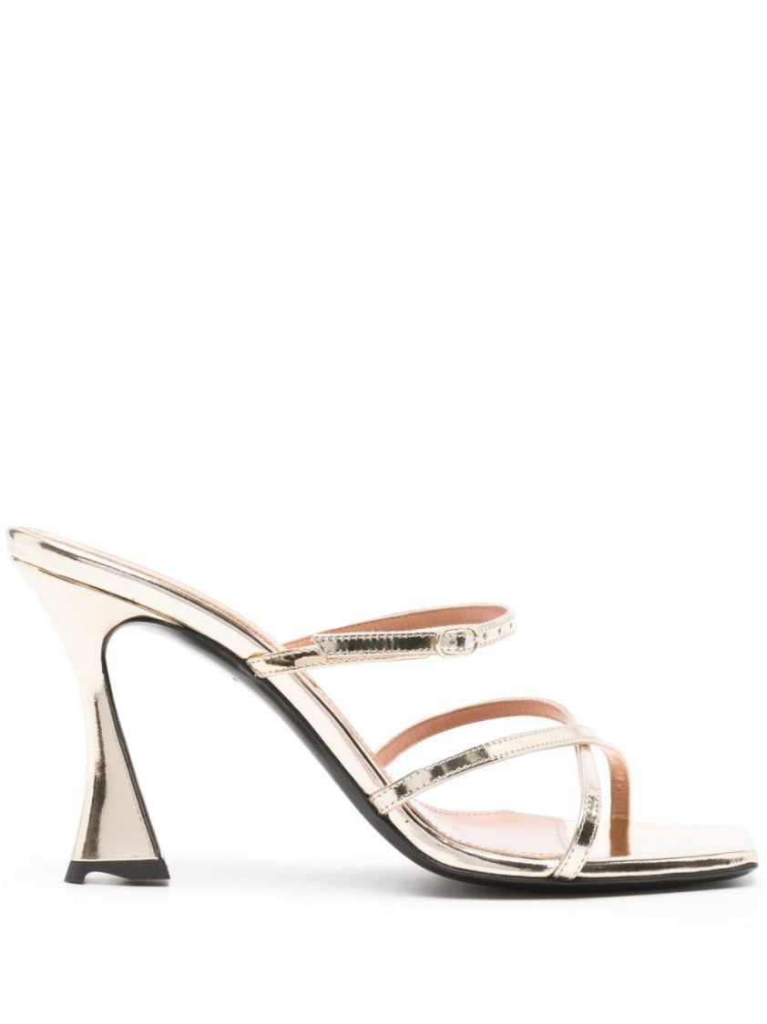 D'accori Gold Metallic Leather Ons Sandal