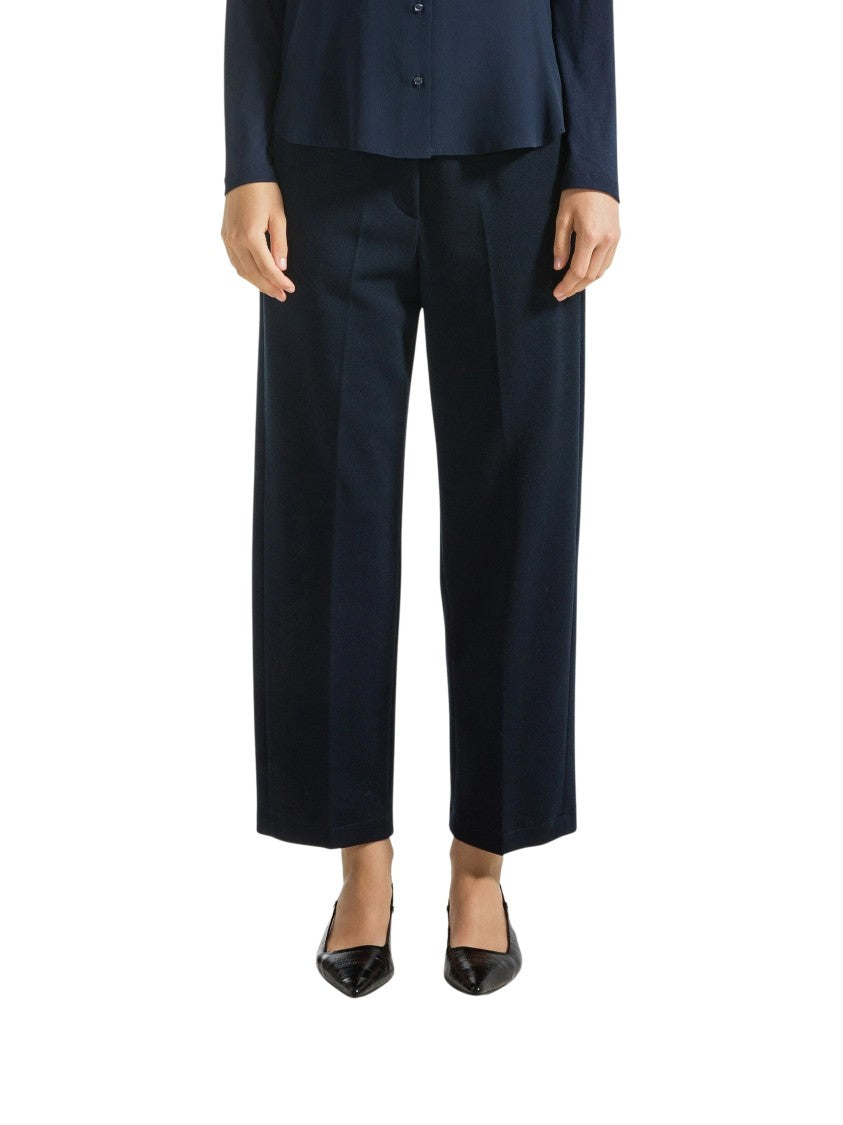 Seventy Venezia Structured Knit Elasticated Waist Straight-Leg Pants