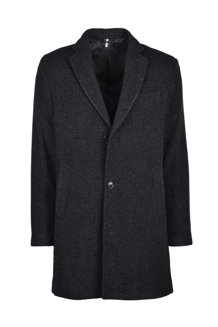 Baldinini Baldinini Wool Blend Coat - Black/Grey