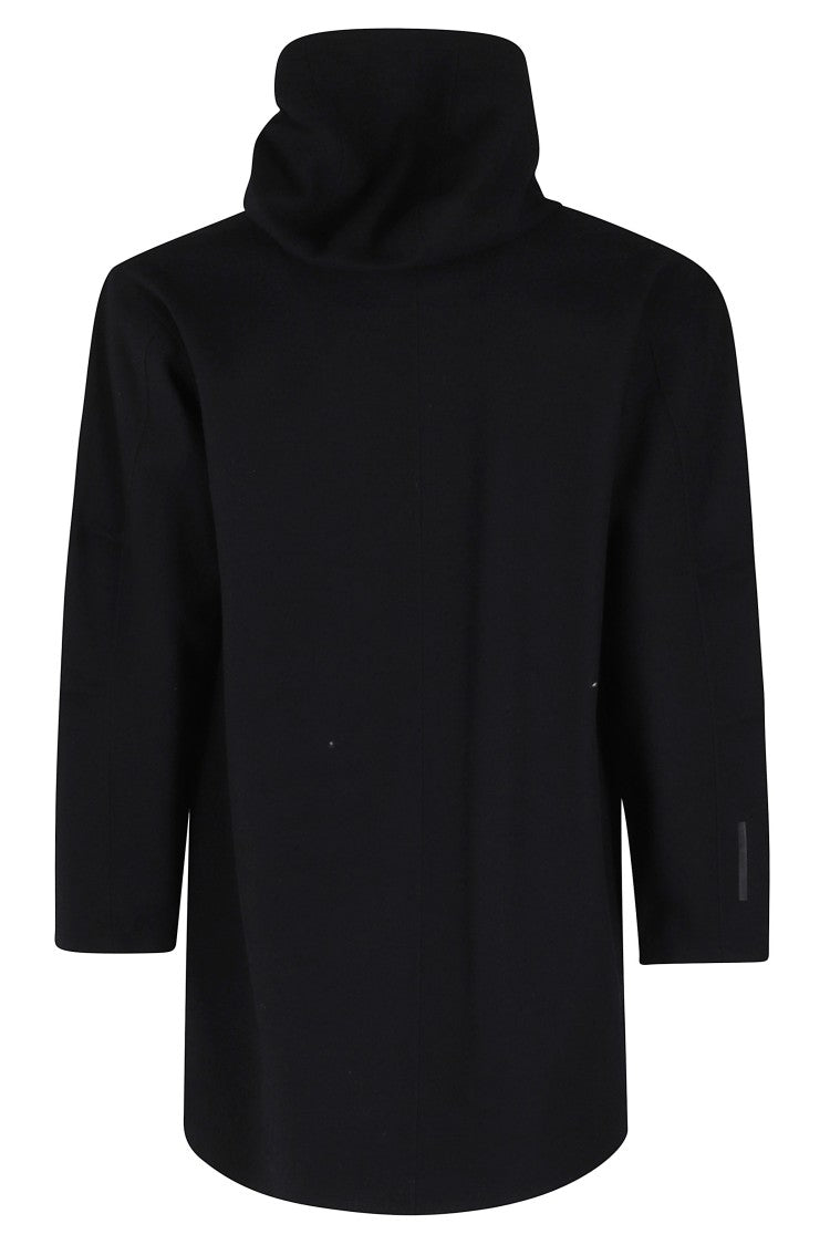 People Of Shibuya Blue Himeg Wool Short Coat With Hood