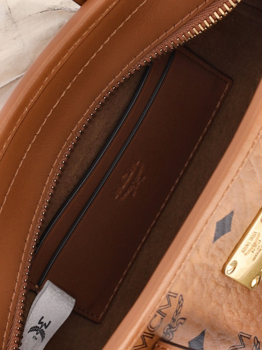 Mcm Brown Toni Visetos Canvas Tote Bag