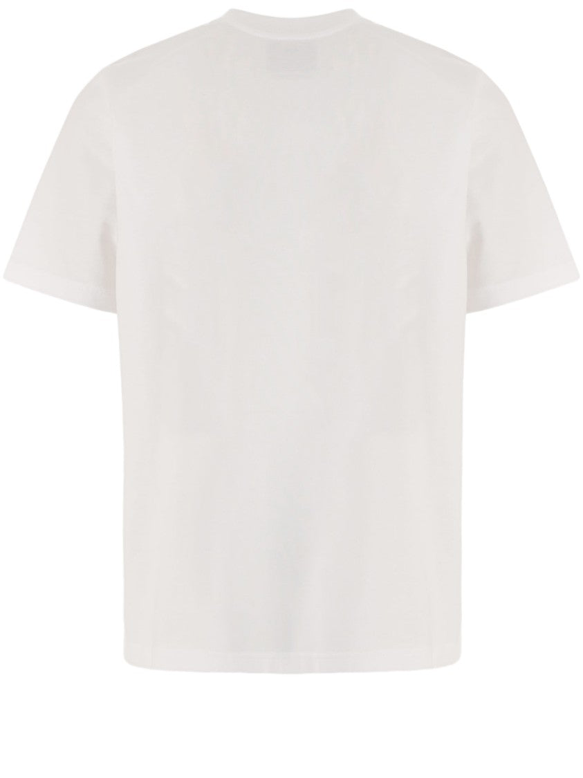 Casablanca White Graphic Print Crew Neck Organic Cotton T-Shirt