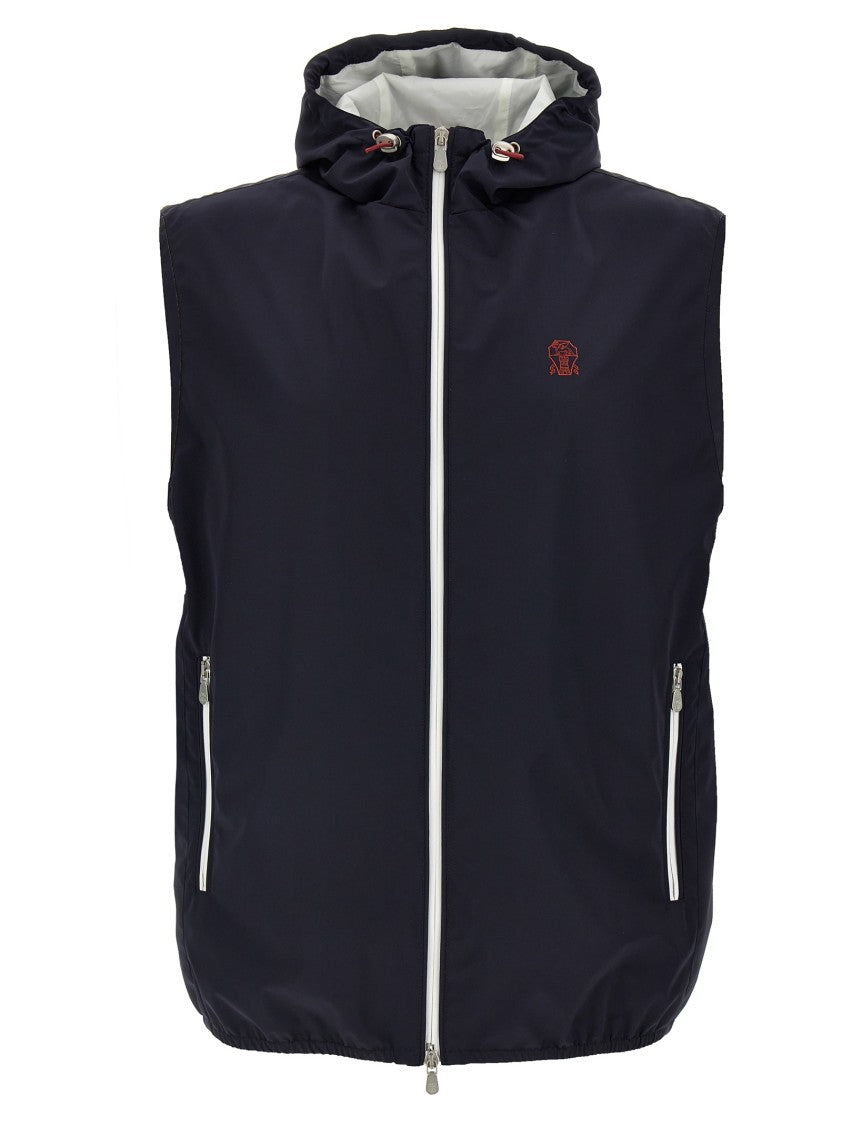 Brunello Cucinelli Water-Repellent Vest With Adjustable Hood