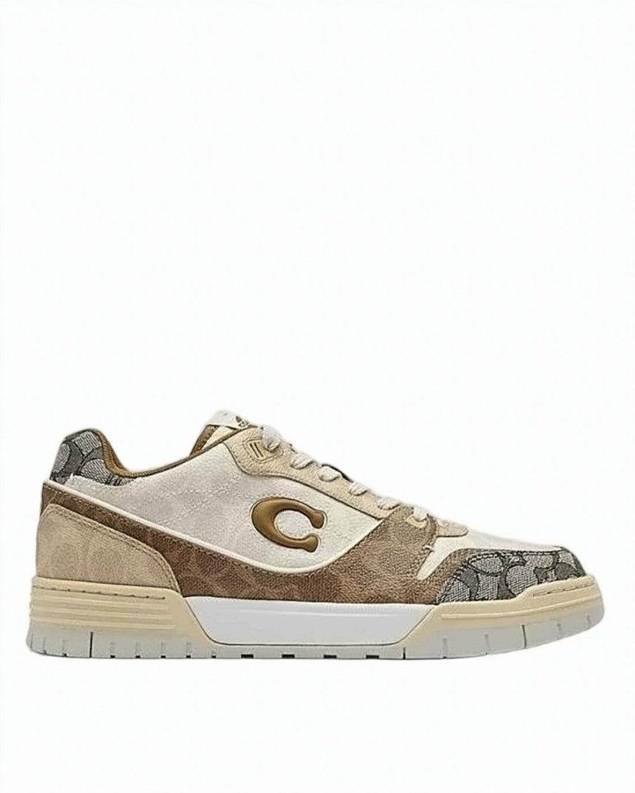 Coach Low-Top Sneakers With Signature Pattern And Rubber Sole
