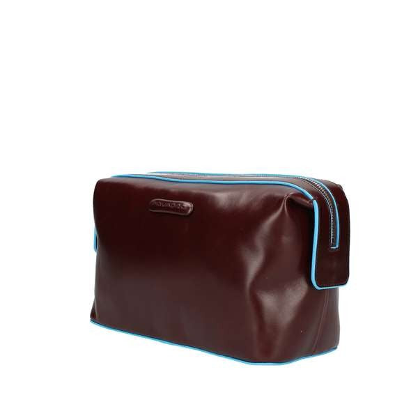 Piquadro Dark Brown Square Line Beauty Case