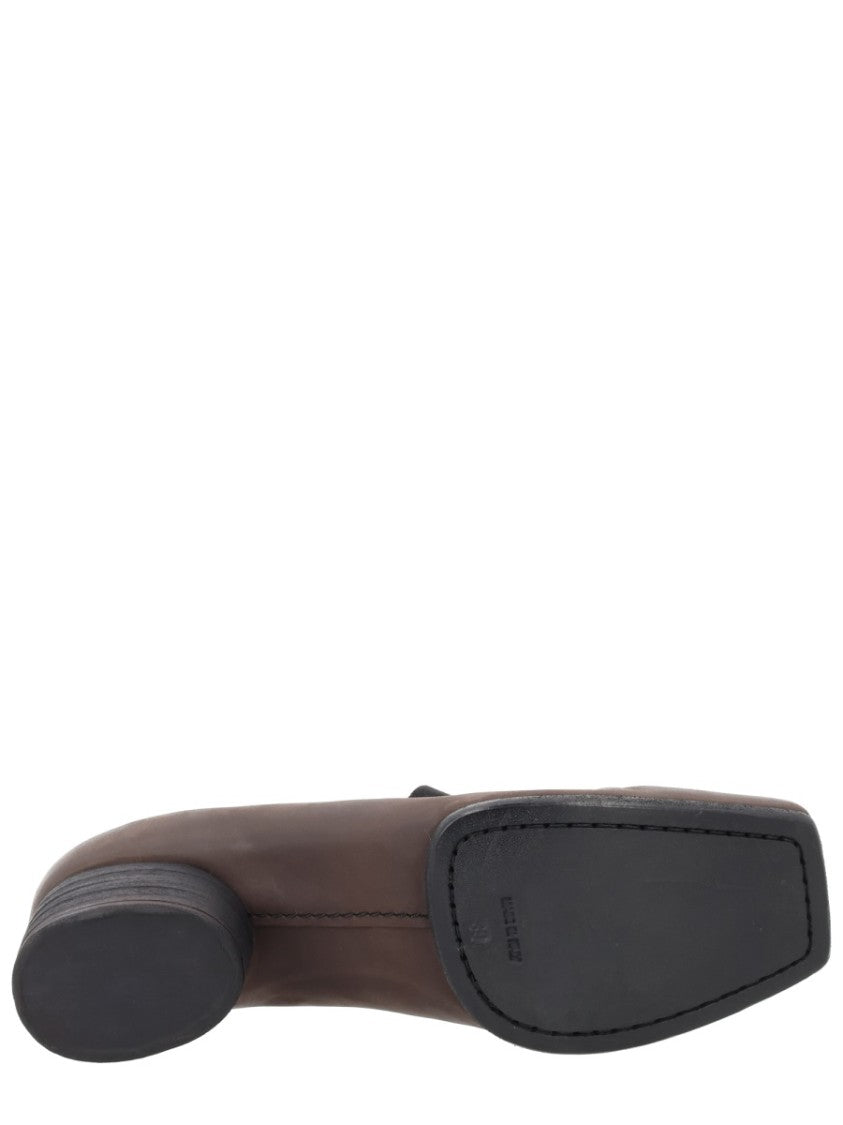 Uma Wang Muted Brown Calf Leather Flats