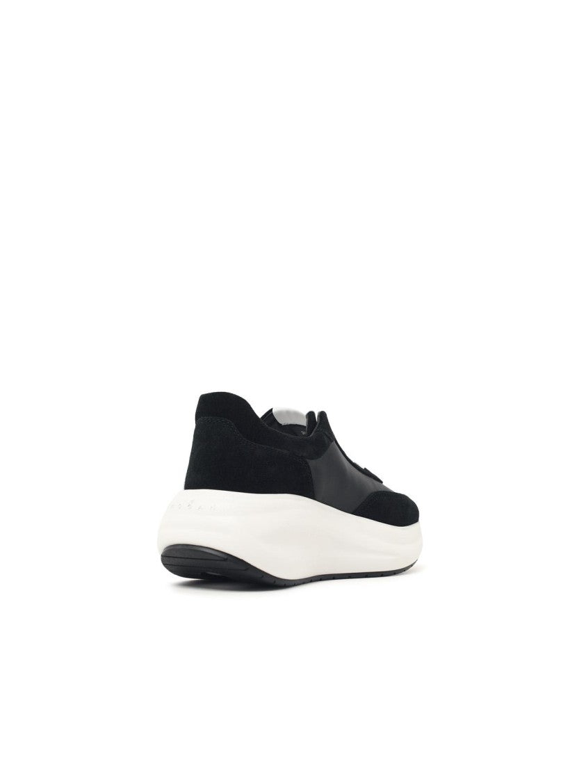 Hogan 'Maxi I Active' Black Leather Sneakers