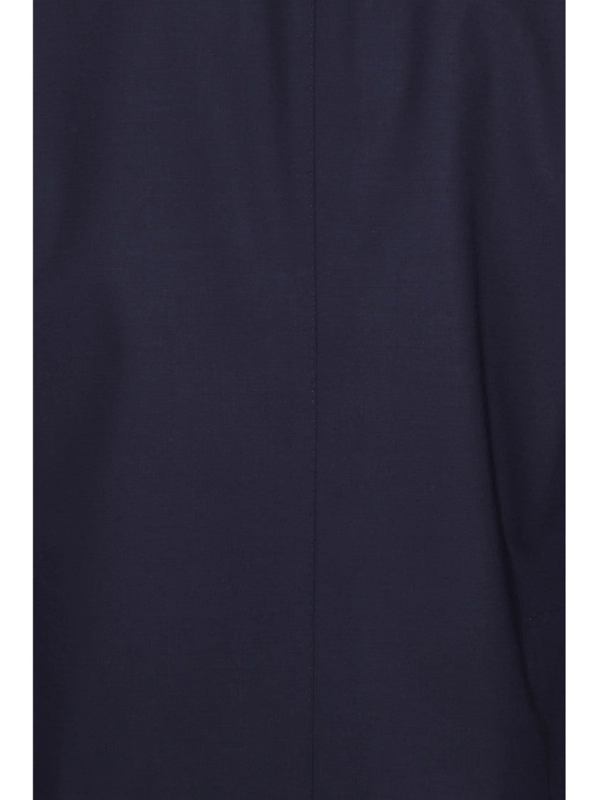 Eleventy Navy Blue Rounded Wool-Blend Blazer
