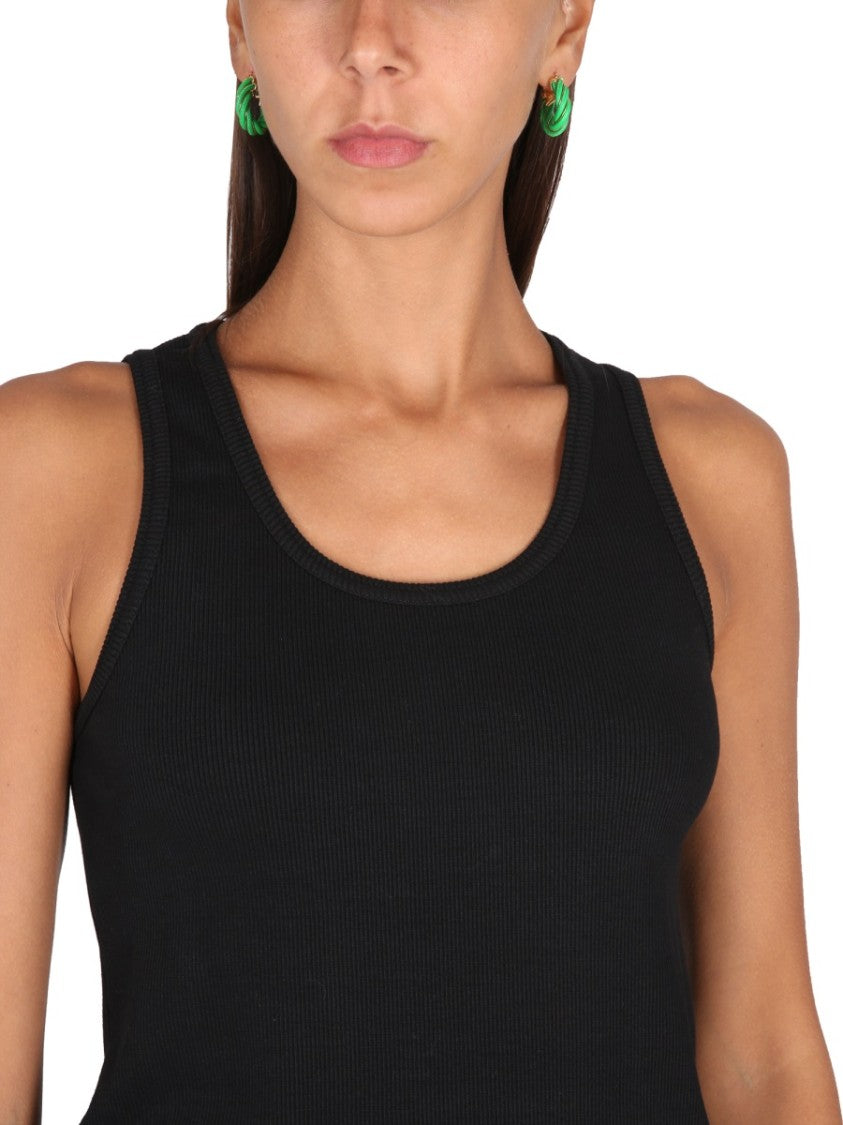 Bottega Veneta Ribbed Slim-Fit Top With Round Neckline