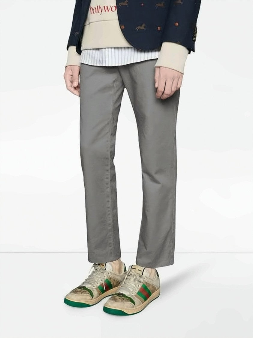 Gucci Distressed Gg Monogram Canvas Sneakers