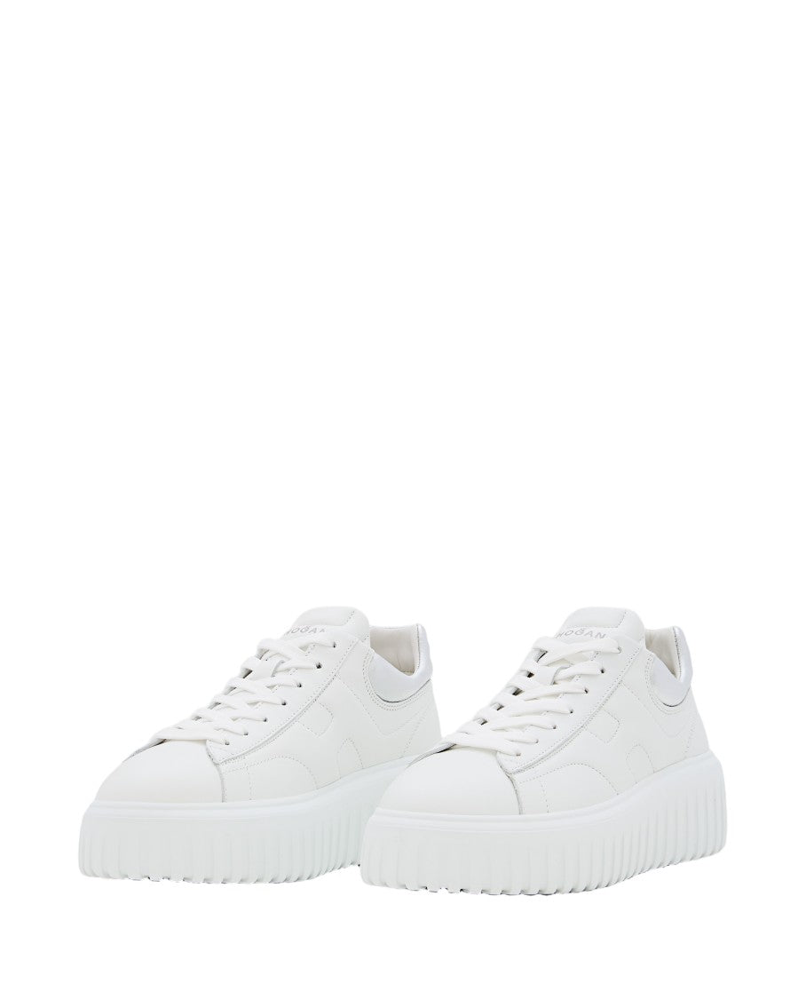 Hogan Nappa Leather Lace-Up Sneakers With Memory Foam Footbed