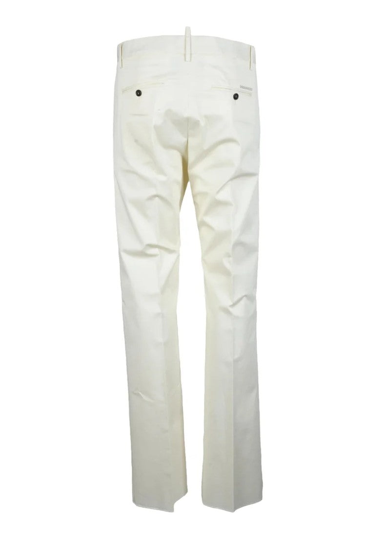 Dsquared2 Stretch Cotton Trousers - White