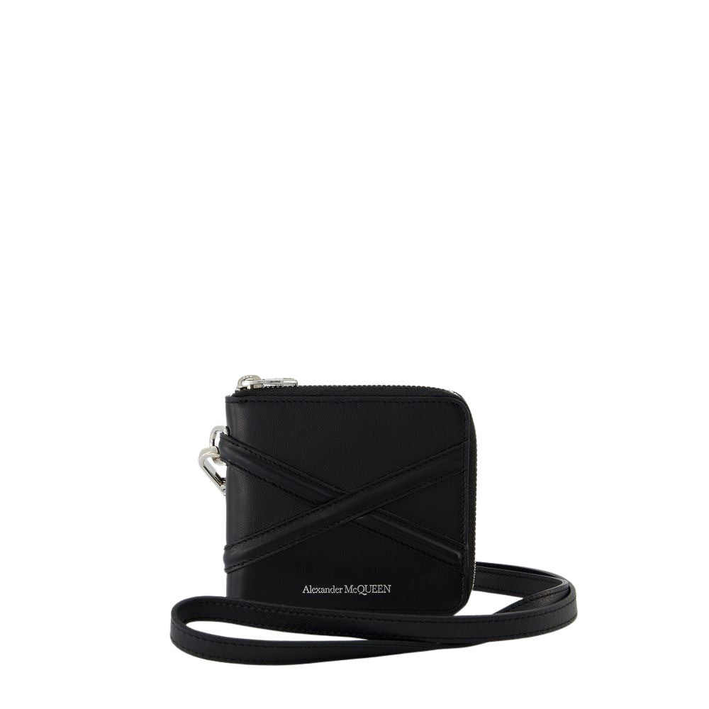 Alexander Mcqueen Zip Around Billfold Wallet - Black - Leather