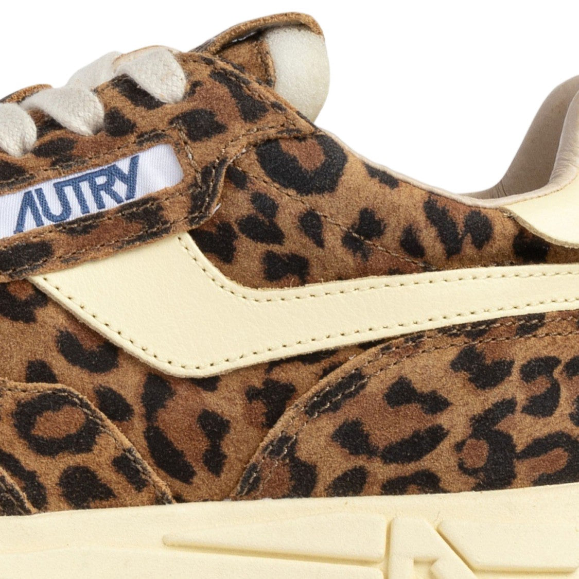 Autry Reelwind Low Leather Sneakers With Animal Print