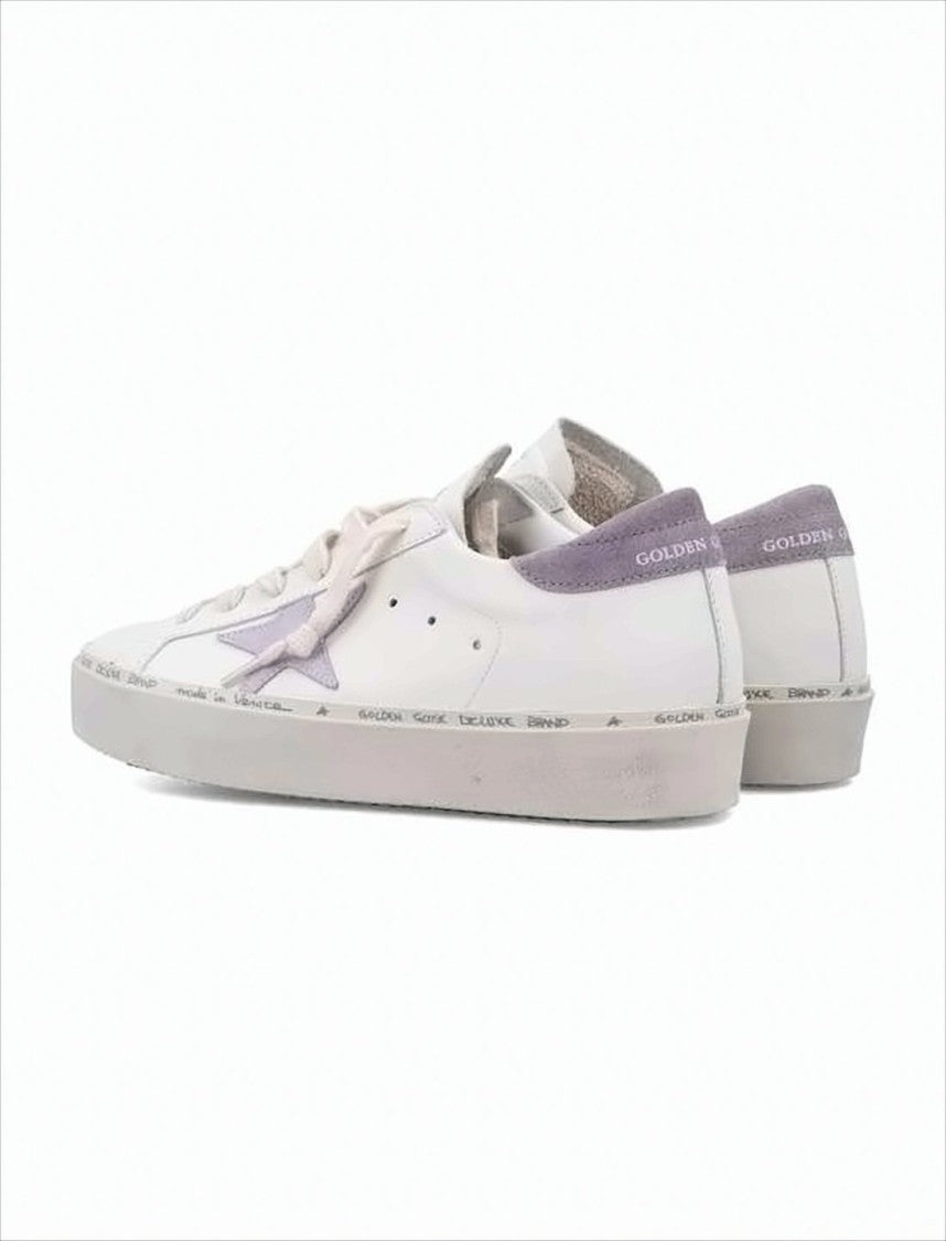 Golden Goose Low-Top Sneakers With Lavender Suede Star Detail