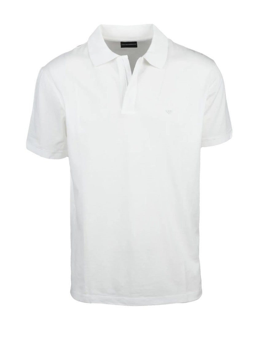 Emporio Armani White Timeless Cotton Polo Shirt