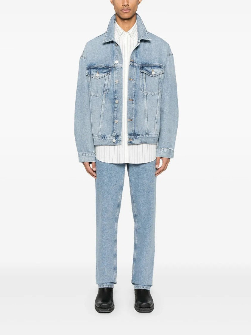 Agolde Light Blue Front Button Fastening Stefano Jacket