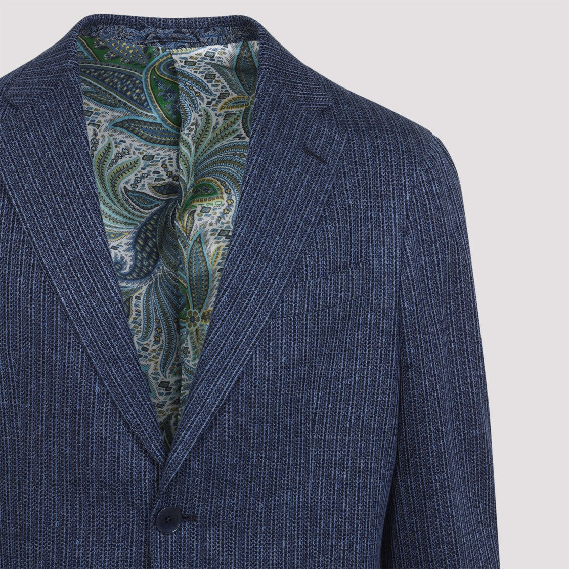 Etro Roma Sport W/Basting Blue Viscose Jacket