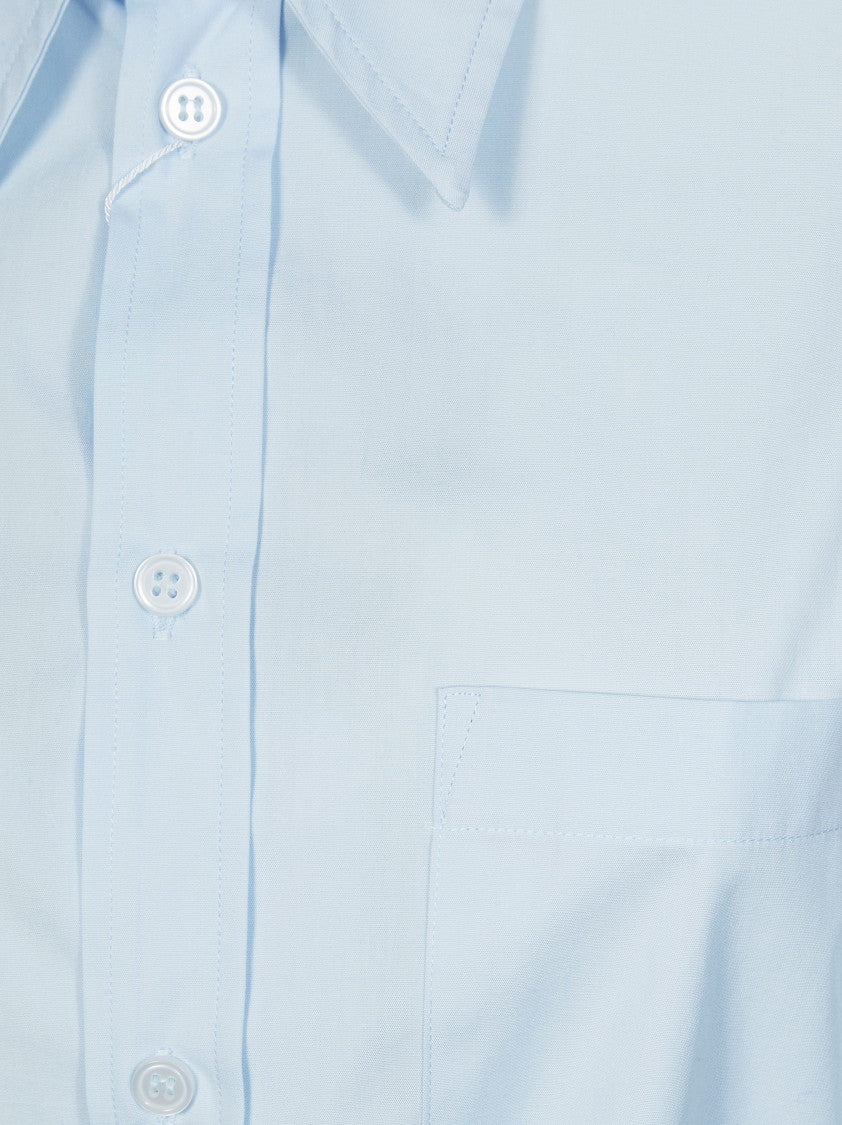 Mm6 By Maison Margiela Long Sleeved Contrast Belt Tailored Shirt
