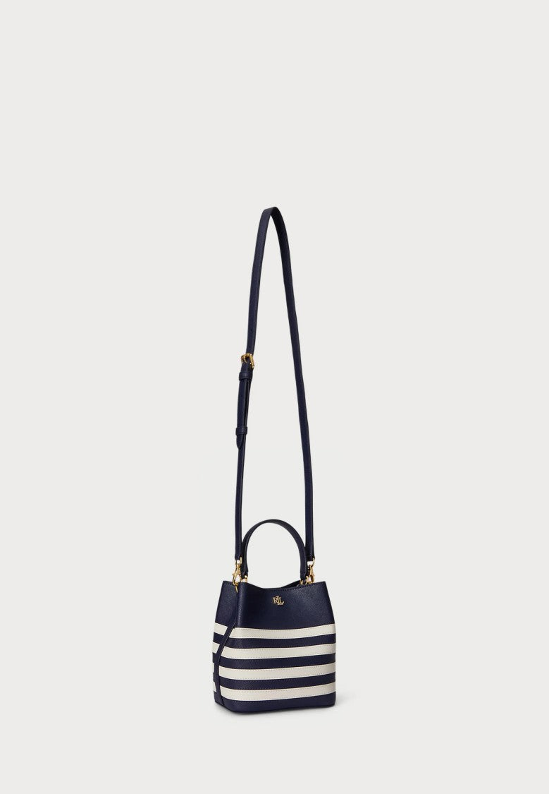 Lauren Ralph Lauren Navy Blue Reese Small Silk Bag