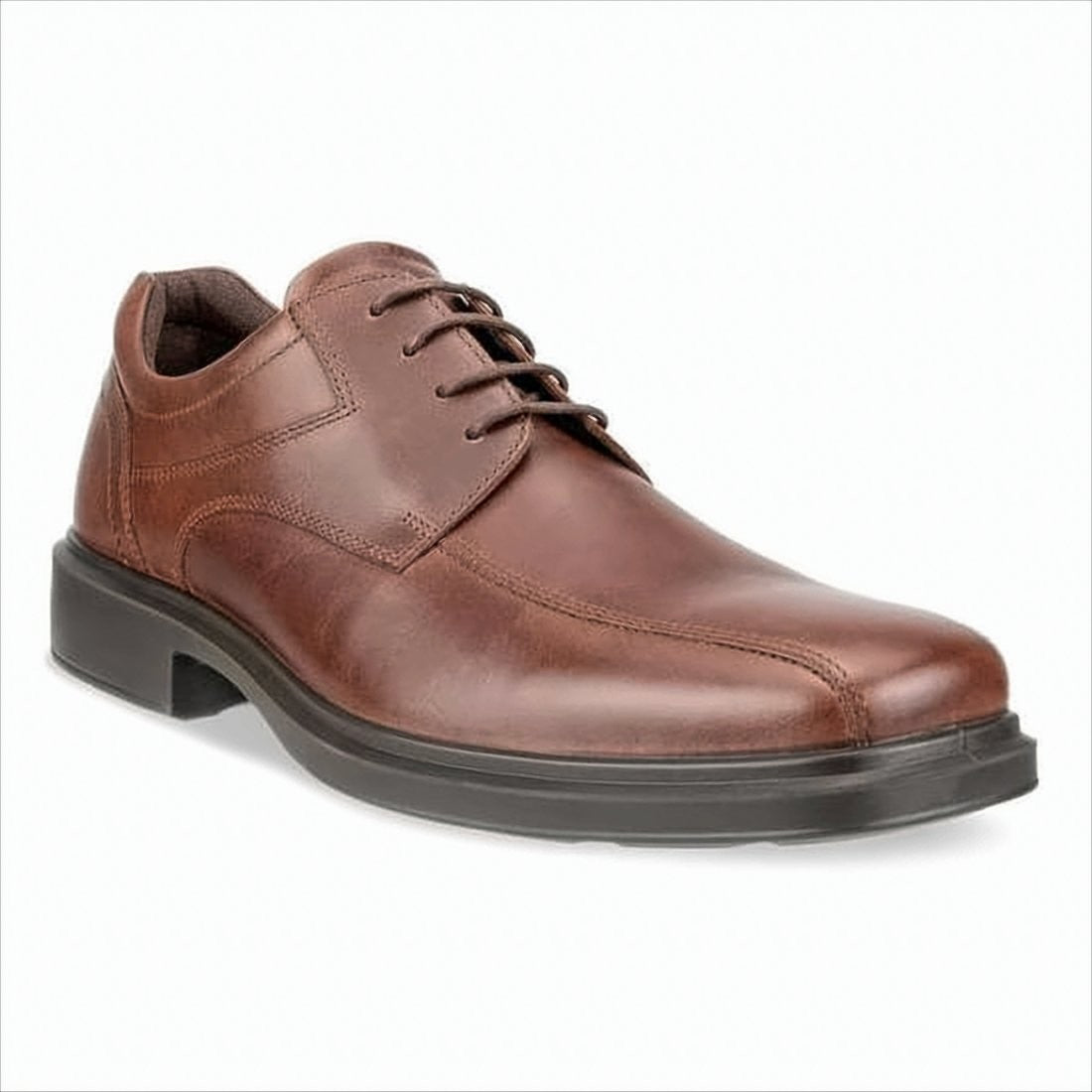 Ecco Brown Lace-Up Dress Shoes With Smooth Leather Upper