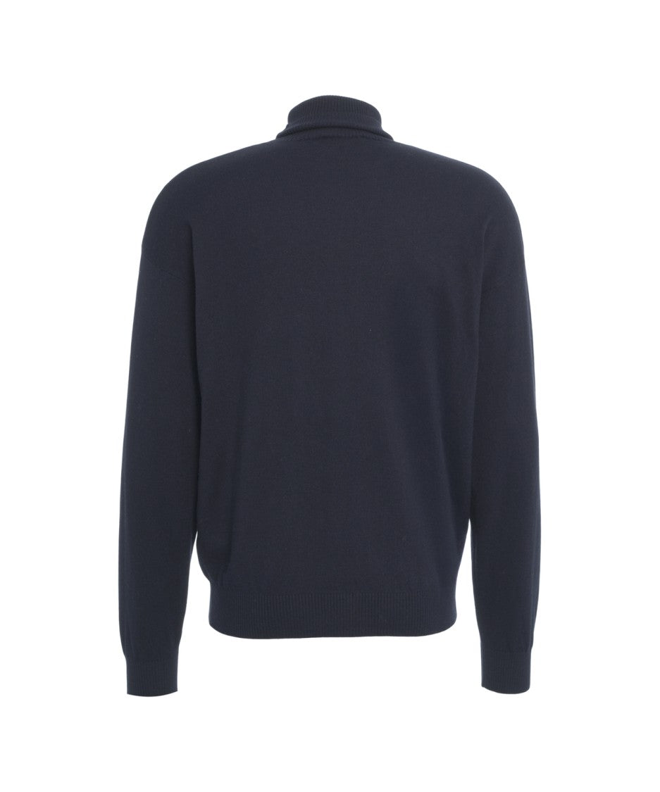 Kangra Refined Knit Turtleneck Sweater With High Collar