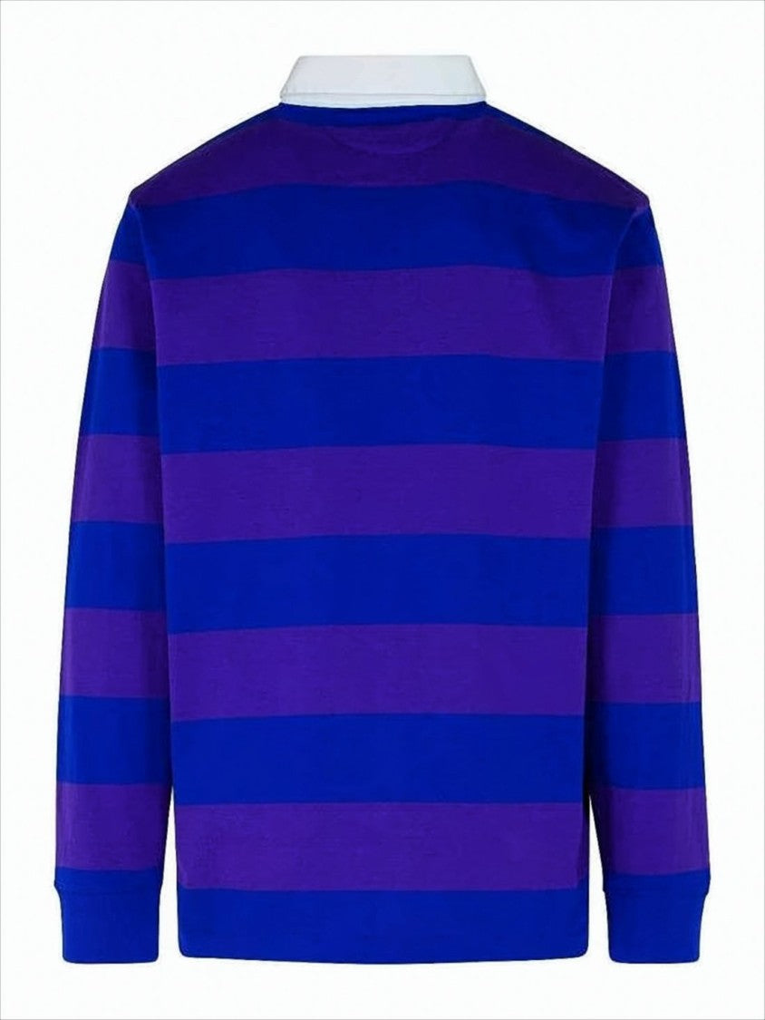 Polo Ralph Lauren Long-Sleeve Polo Shirt With Horizontal Stripes And Classic Collar
