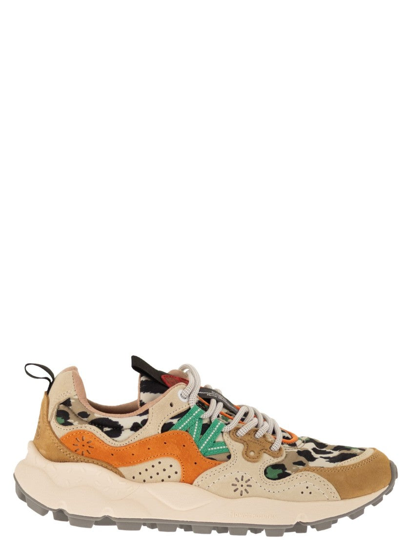 Flower Mountain Yamano 3 - Sneakers In Suede And Technical Fabric
