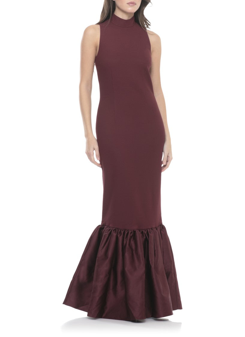 Rotate Fitted Maxi Dress With Contrasting Flared Hem