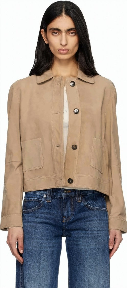 Max Mara Cropped Casual Jacket With Classic Collar