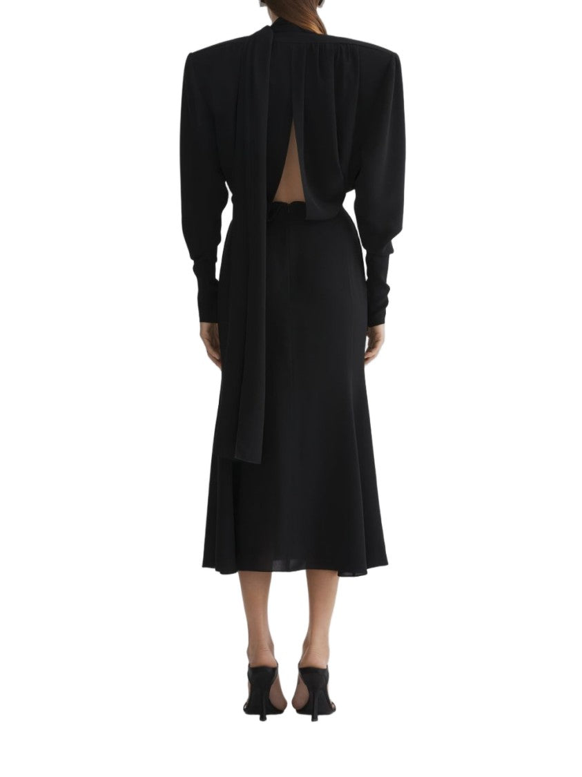Mugler Midi Dress With Plunging Neckline