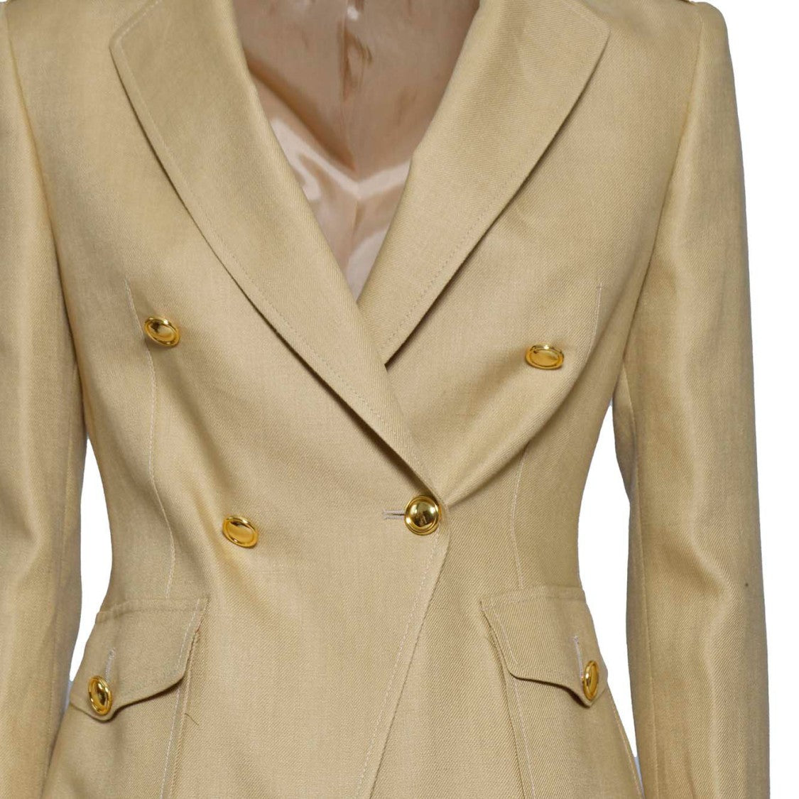 Tagliatore J-Darlene Double Breasted Jacket In Camel Linen