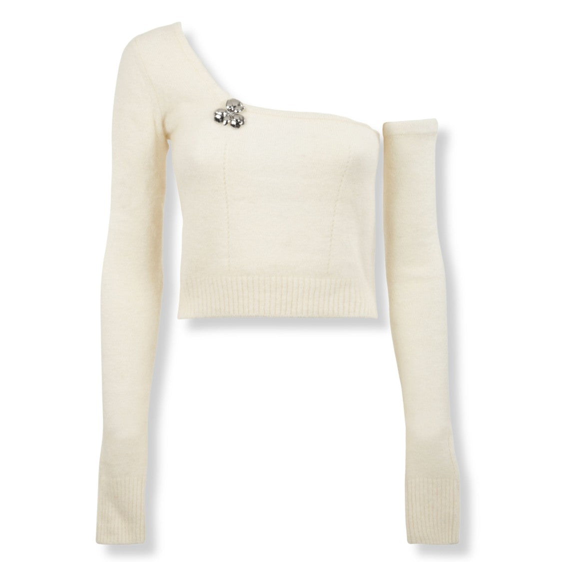 Blumarine Asymmetrical One-Shoulder Knit Top