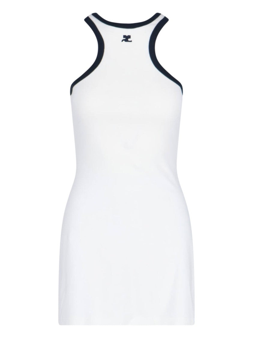 Courrèges Mini Sheath Dress – White