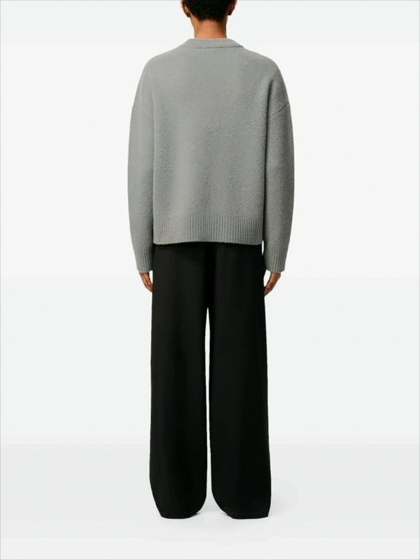 Ami Textured Knit Cardigan With Heart Motif