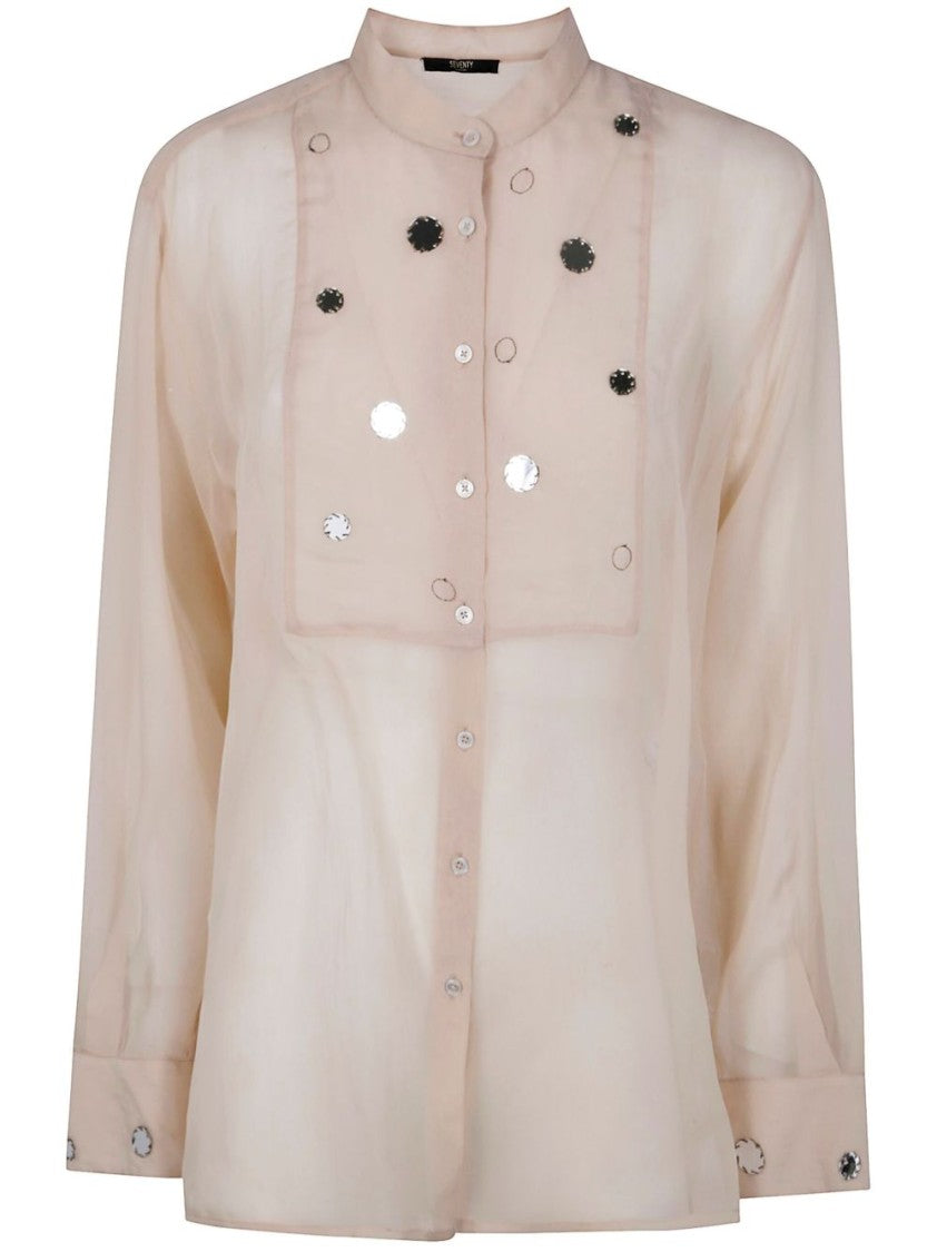 Seventy Sergio Tegon Silk Finish Button-Up Shirt