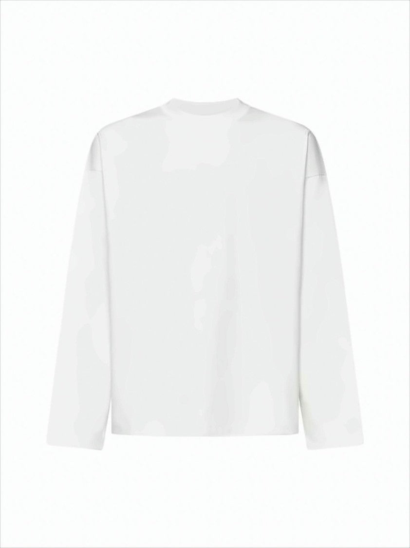 Jil Sander Long-Sleeve Cotton T-Shirt With Embossed Logo