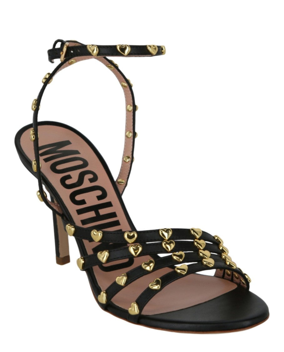Moschino Stud-Embellished Heel Sandals