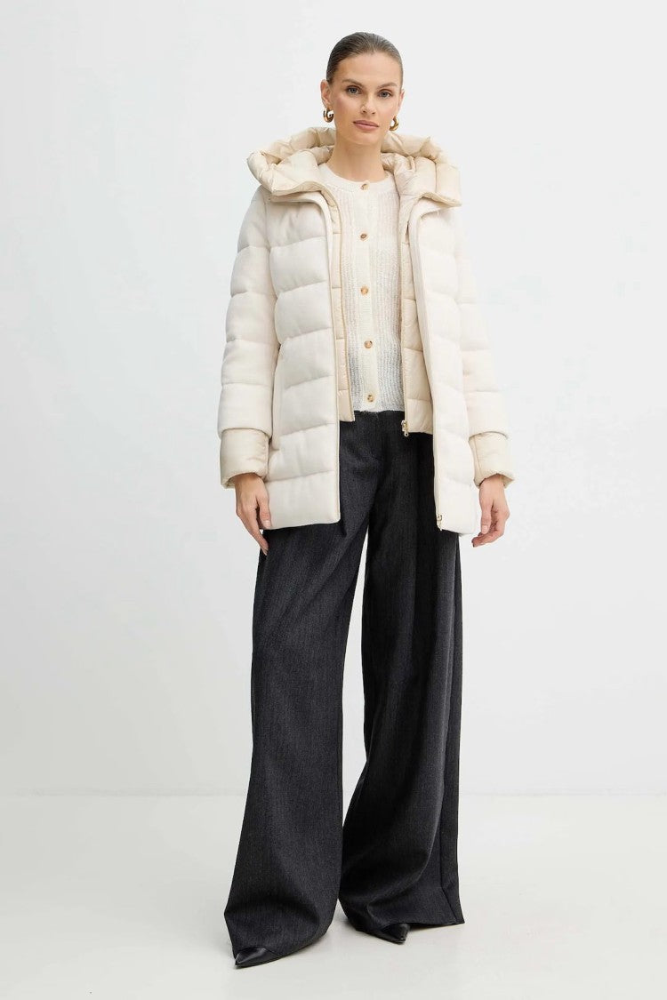 Max Mara Ivory Cardigan With Chic Shawl Collar